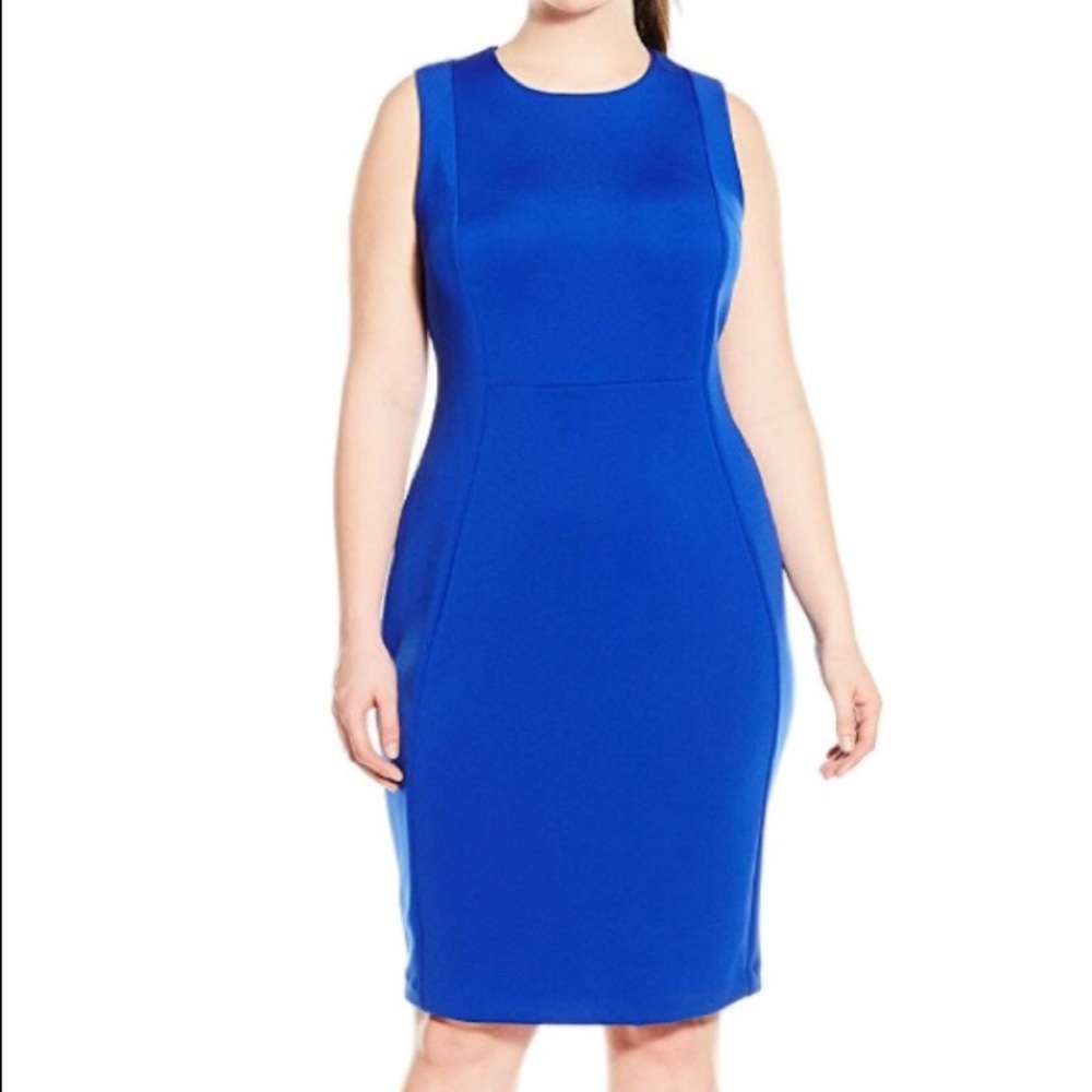 Calvin Klein Plus Sleeveless Sheath Dress